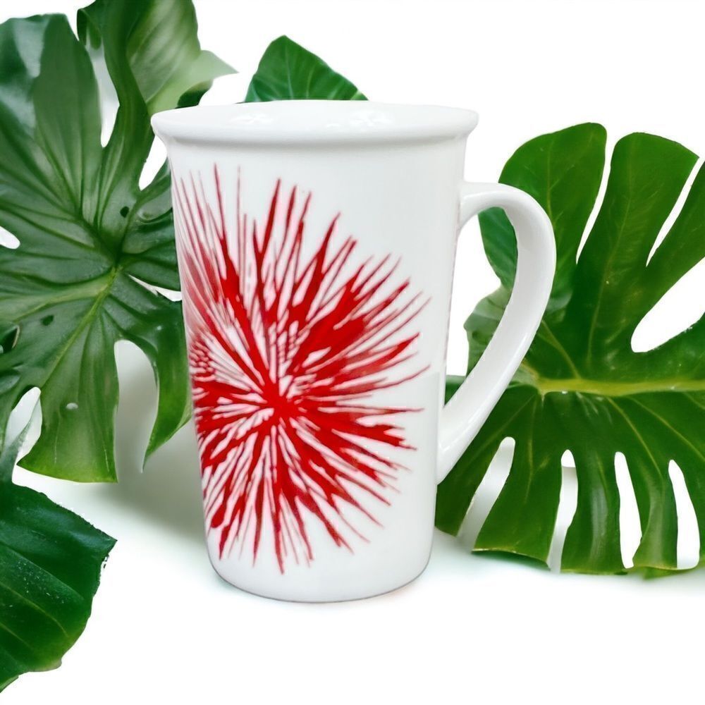 Starbucks Starburst 2014 Holiday Mug White Red 12OZ‎